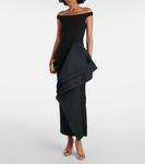 Платье миди Bree с драпировкой Safiyaa, черный - фото 2