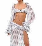 Рубашка Джози в белый горошек Bananhot, White Polka - фото