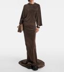 Бархатная макси-юбка Coda Rick Owens, Drkdust - фото 2