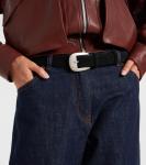 Замшевый ремень Magda Butrym, черный - фото 2