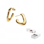Pandora 14K Gold Plating серьги Women's Gold - фото