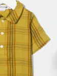 Рубашка в клетку Bonpoint, желтый - фото 3