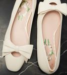 Балетки из кожи с бантом Valentino Garavani, слоновая кость - фото 5