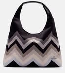 Сумка-тоут с кожаной отделкой Zig Zag Missoni, Black - фото