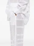 Брюки с монограммой крючком TOTEME, белый - фото 5