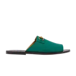 Сандалии Gucci Gucci Horsebit Flat Slide 'Green', зеленый - фото