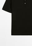 Поло Massimo Dutti POLO NECK SHORT SLEEVE, Black - фото 9