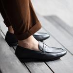 Devanro Коричнево-черные лоферы мужские, цвет Black - фото 5