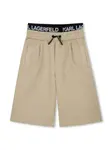 Шорты с логотипом KARL LAGERFELD KIDS, нейтральный - фото