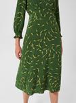 Платье миди с цветочным принтом Hobbs Ariel, зеленое - фото 4