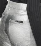 Металлические прямые джинсы мид-райз Peter Do, Silver Foil - фото 6