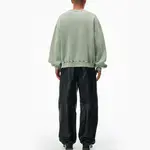 Logo-embossed Cotton Shirt Alexander Wang, зеленый - фото 6