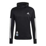 Толстовка adidas Space M Running Sports Splicing Black, черный - фото