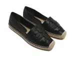 Плетеные эспадрильи с двойными буквами из кожи Tory Burch, черный - фото 2