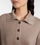 Свитер из смесовой хлопковой ткани Brunello Cucinelli, Nut - фото 4