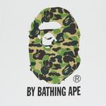 Футболка BAPE ABC Camo By Bathing, цвет Белый/Зеленый - фото 3