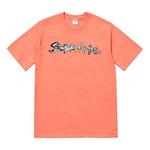 Футболка fw18 liquid tee terra cotta logo tee Supreme, розовый - фото