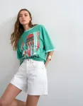 Белые джинсовые шорты Topshop Editor - фото 2