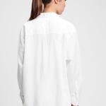 Хлопковая рубашка оверсайз Gap, белый - фото 2