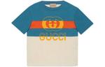 Футболка детская Gucci, синий / белый - фото