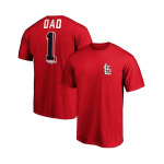 Мужская красная футболка с логотипом St. Louis Cardinals Number One Dad Team Fanatics, красный - фото