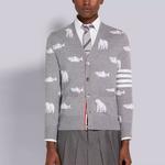 THOM BROWNE Свитер мужской серый - фото 4