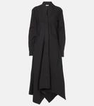 Платье миди из хлопкового джерси Ferragamo, Nero - фото