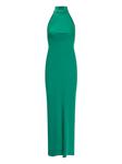 ACTUALEE платье макси с вырезом-халтер и разрезом, зеленый - фото