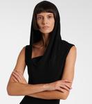 Асимметричное платье из джерси Mugler, черный - фото 6