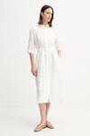 Льняное платье Mm, белый - фото