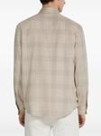 Рубашка в клетку Zegna, нейтральный цвет - фото 4
