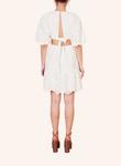 Вышитое мини-платье Claire Luise, экрю - фото 2