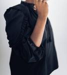 Рубиновый топ-крестьянка черного цвета falcon park - фото 4