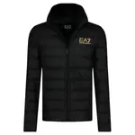 Пуховик стандартного кроя Ea7, черный - фото