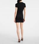 Мини-платье из хлопка Wardrobe.Nyc, черный - фото 3