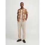 Рубашка с коротким рукавом Jack & Jones Flores, бежевый - фото 4