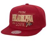 Кепка NBA PHILADELPHIA 76ERS WITH LOVE SNAPBACK CAP Mitchell And Ness, цвет Rot/Blau - фото