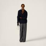 Брюки из очень тонкой шерсти Miu Miu, серый - фото 3