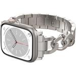 Браслет IBOANN совместим с Apple, нержавеющая сталь, джимовая цепь с одинарным звеном - серебристый - фото 4