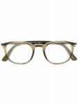 Persol солнцезащитные очки в прозрачной оправе, зеленый - фото