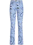 Джинсы скинни с принтом ETRO, синий - фото