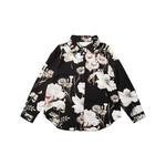 Топ с цветочным принтом для девочек черного цвета Christina Rohde - фото