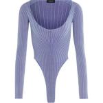 Mugler Боди 'Silver/Blue' - фото