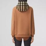 Свитшот женский Burberry с капюшоном, коричневый - фото 4