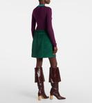 Кожаная мини-юбка Chloé, Marble Green - фото 3