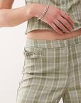COLLUSION y2k брюки в зеленую клетку - фото 4