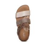 Women's Lilly Adjustable Quarter Strap Sandal In Taupe Aetrex, Taupe - фото 3