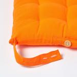 Подушка на стул Homescapes, 40x40x5 см, апельсин - фото 4