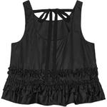 Топ с рюшами GANNI, черный - фото 2