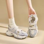 Кроссовки женские толстые низкие Agsdon, серый - фото 5